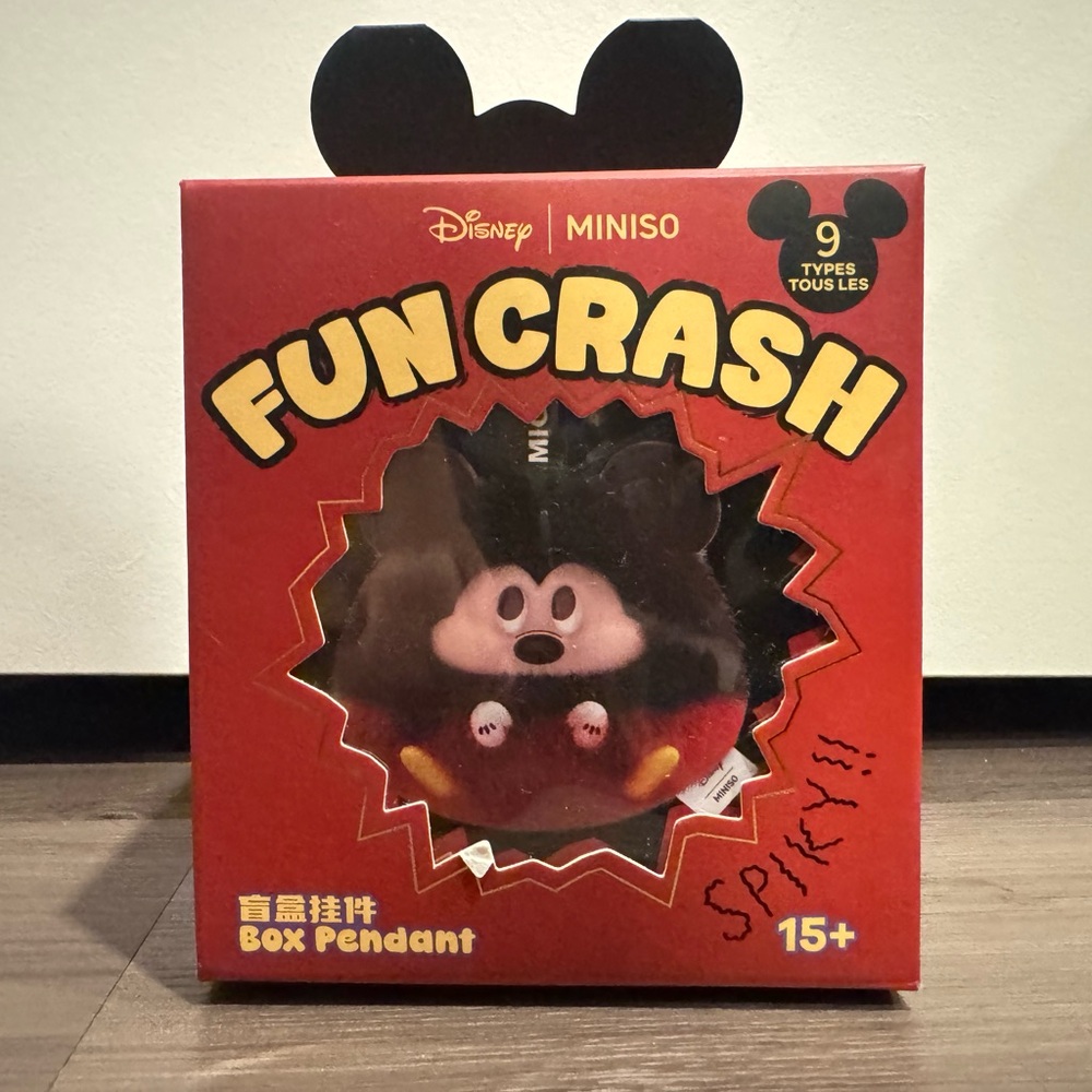 Disney Miniso Fun Crash Mickey Mouse Plush Toy - White and Blue